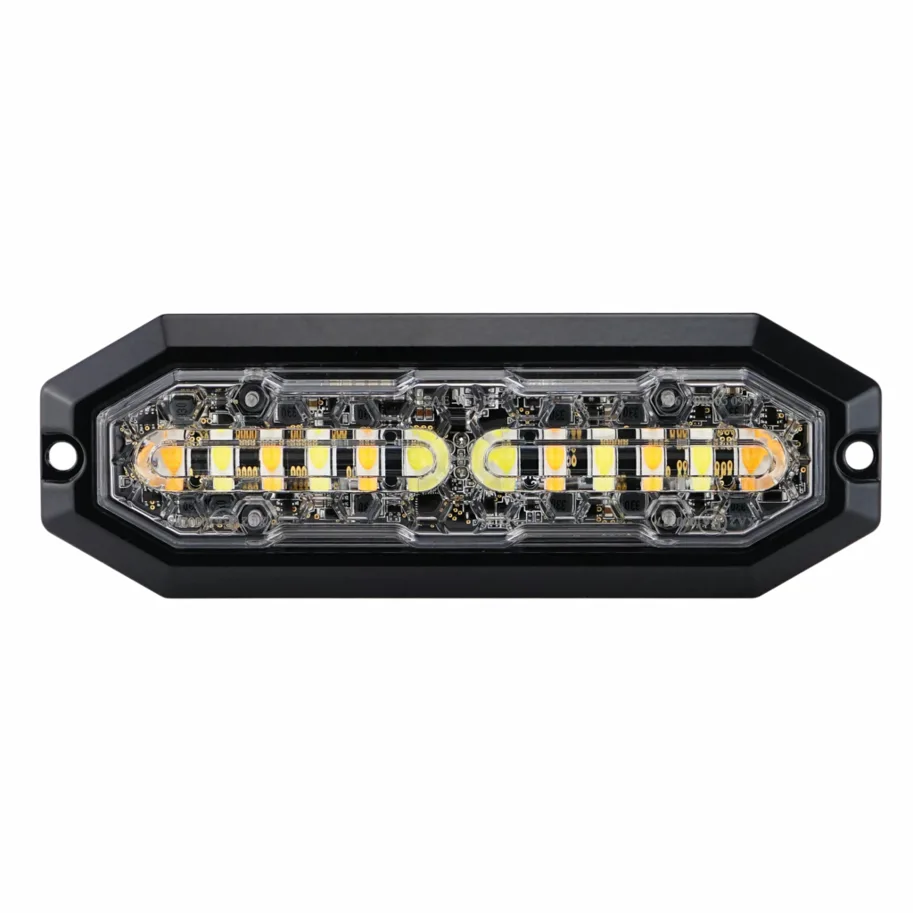 Strands Lighting - lighthead 12 LED. 12-24V DC. 20W.Amber & White LED. clear lens / 850135HP-A