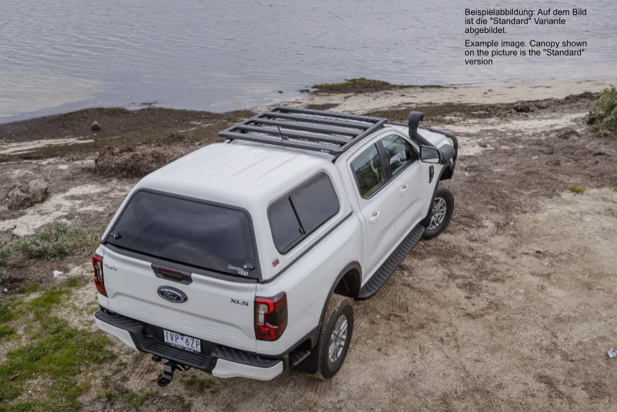 Touring Hardtop für Ford Ranger & Raptor 22. Glatt. Doka. Seitl. Klappf.