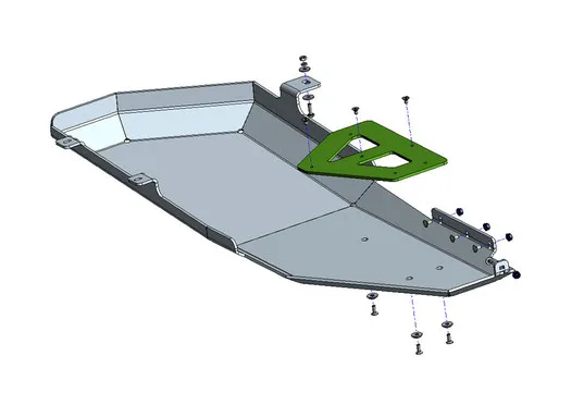 Unterfahrschutz (UFS) Ford Ranger Raptor 2019 - 11/2022. Tank