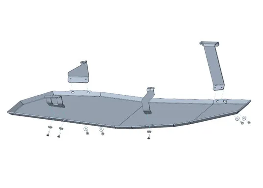 Unterfahrschutz (UFS) Ford Ranger Raptor ab 11/2022. Tank