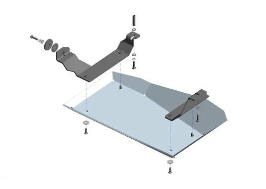 Unterfahrschutz (UFS) Mercedes G350 2016. Bluetec-Tank