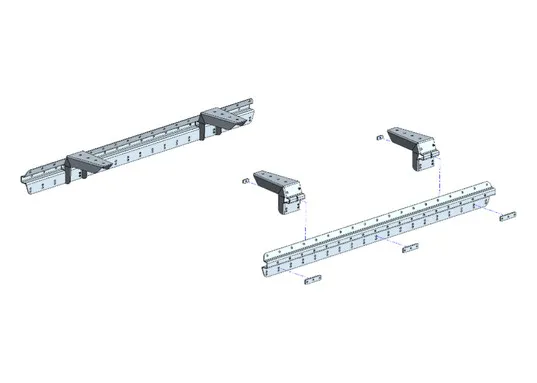 Muli-Rack Basisversion "Flach" Doublecab Ohne Dachträger. Inkl. Schraubensatz