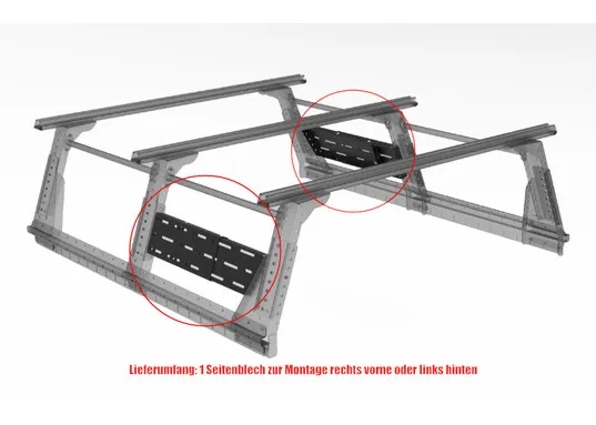 Muli-Rack Seitenblech xtracab. vorne Recht Bzw. hinten links (1 Stk.)