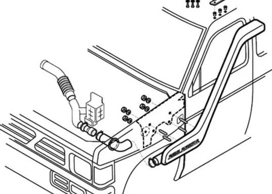 Safari Snorkel Nissan Md21 Ss700Hf. Bj.3/92-'96. Diesel.