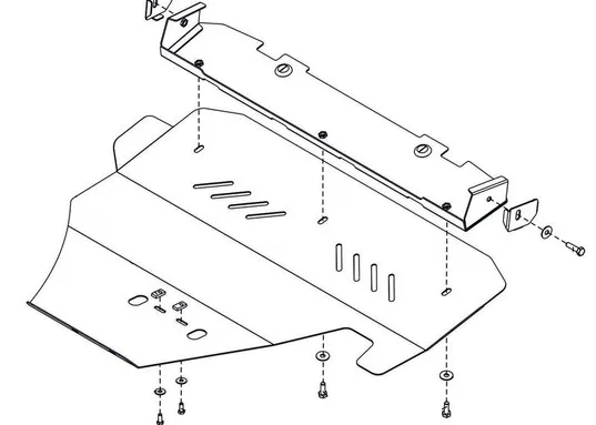 Unterfahrschutz (UFS) Subaru Forester Bj. 04/08-'13 (Sh). Motor. 5 mm Alu