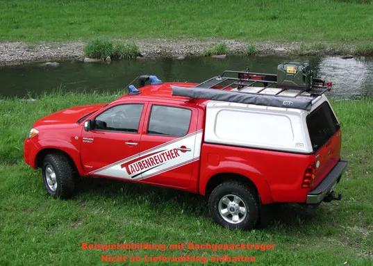 Basic Hardtop für Toyota Hilux '05-16 Doka Flach. Seitl. Geschlossen