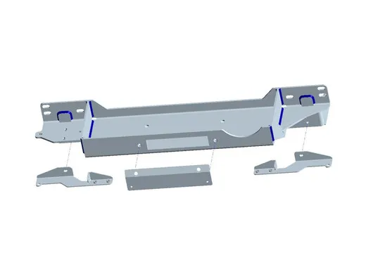 Seilwindenanbausatz Toyota J15 '14-'18. 2.8L. Ohne Seilwinde