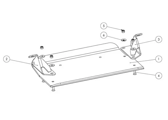 Unterfahrschutz (UFS) Toyota J 73/75/78/79 -'06. Vorderachse. 6 mm Aluminium