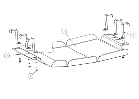 Unterfahrschutz (UFS) Toyota HZJ 78/79. Alle Verteilergetriebe. 6 mm Aluminium