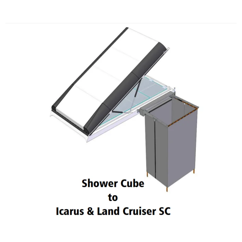 Halterung für Alu-Cab Shower Cub Duschkabine für ICARUS / Hubdach