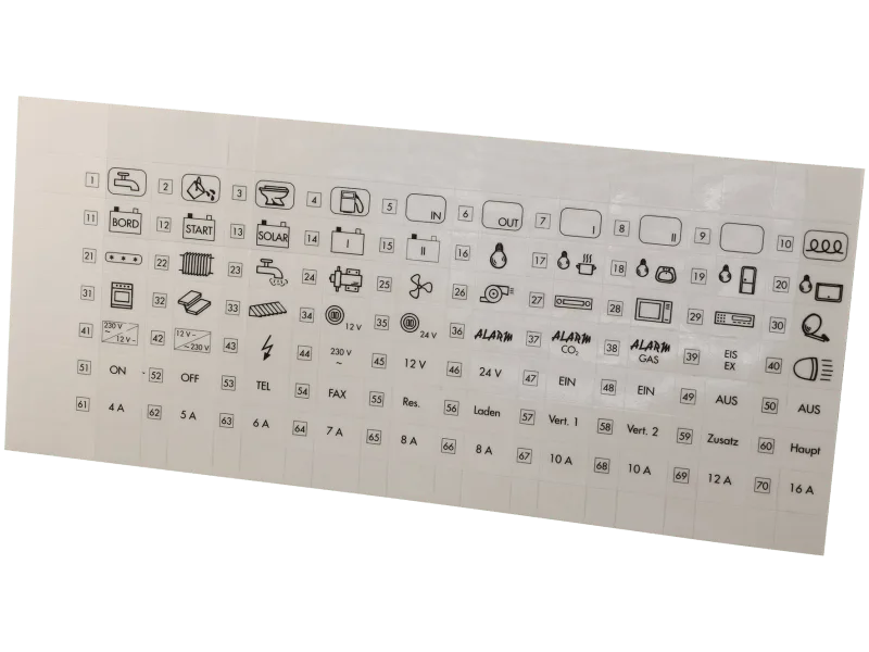 Votronic - Piktogramm-Folie sz. selbstklebend
