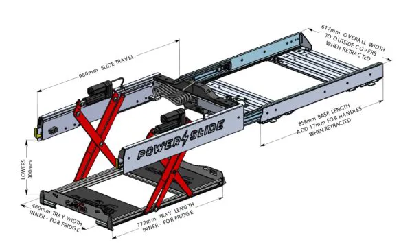 ClearView PowerSlide elekt. Kühlbox und Lasten Auszug - M