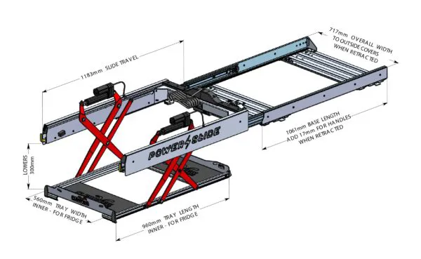 ClearView PowerSlide elekt. Kühlbox und Lasten Auszug - XL