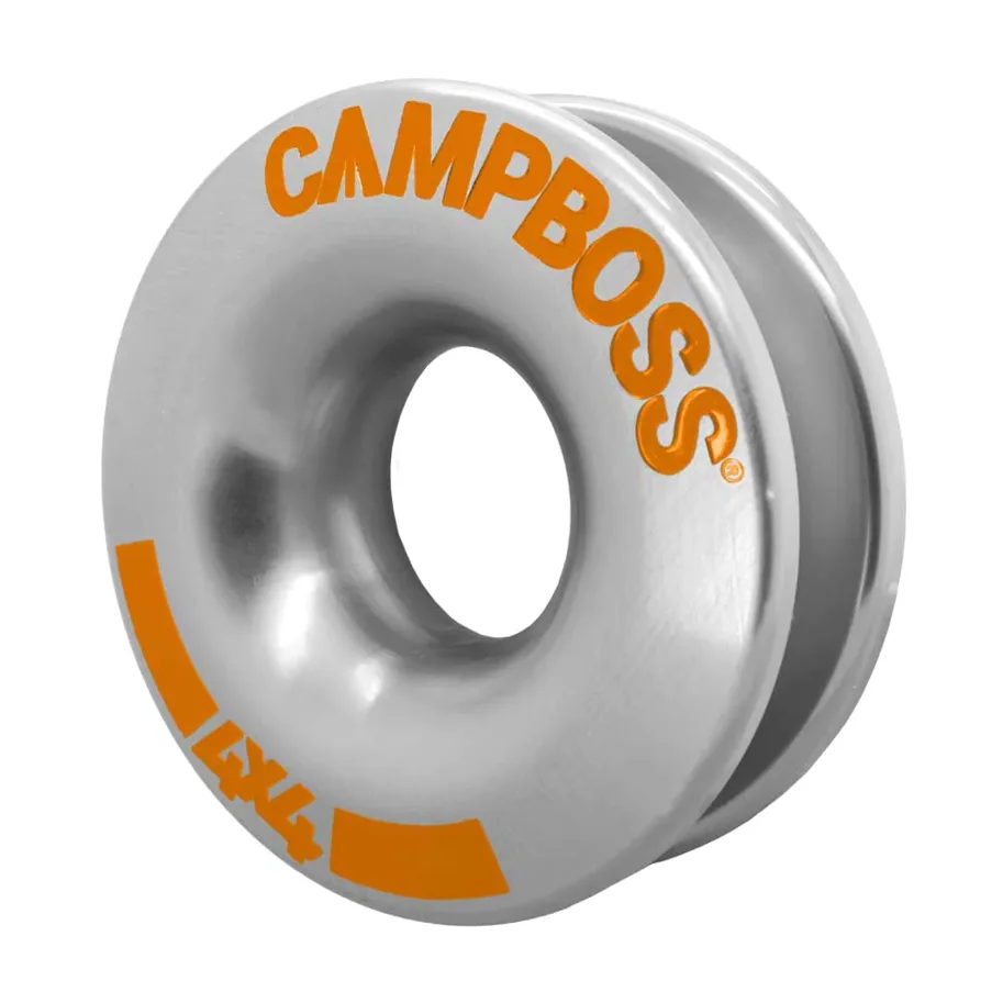 CAMPBOSS 4X4 Umlenkrolle und Softschäkel - Silber