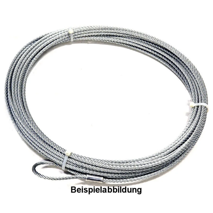 Stahlseil 45 m x 14 mm für Serie 20 Sd Typqs610V. Ende Glatt. Ösenhaken