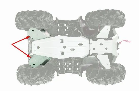 Unterfahrschutz (UFS) A-Arm hinten Suzuki King Quad 4x4