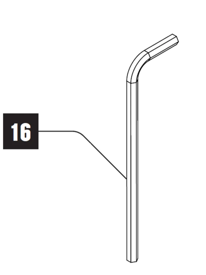 Rhino Rack Imbusschlüssel 4 mm (110 x 15 mm) (1 Stk) für 50-11RWrangler JLb1