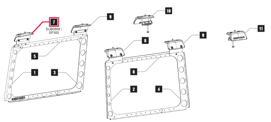 Rhino Rack Montagepunkt aussen Jeep Wrangler JL Backbone hinten links für 50-11RWrangler JLb1