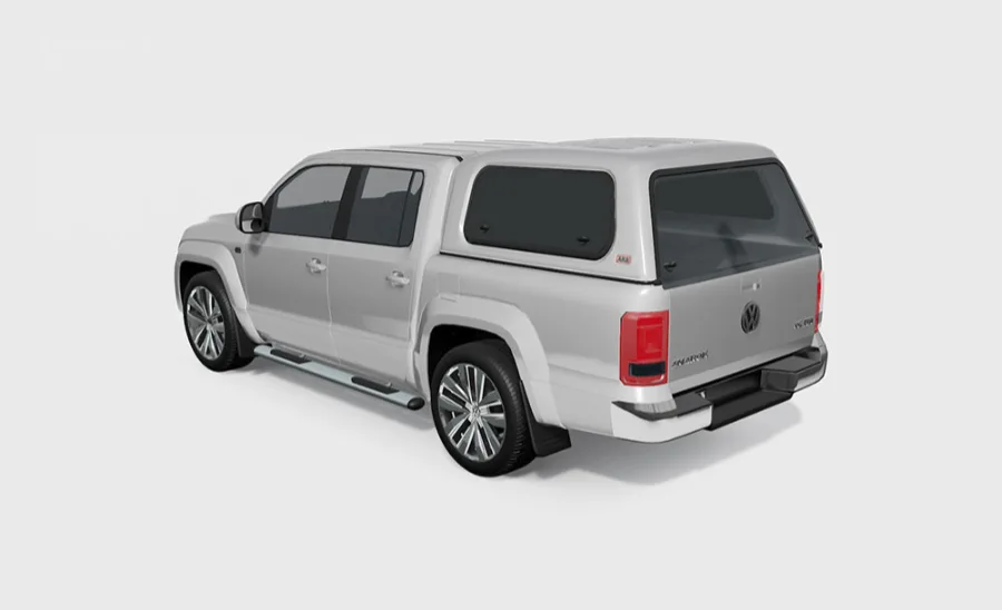 Co mmercial Hardtop für VW Amarok Bis '23 DC Flach. Glatt. Seitliche Aluklappen