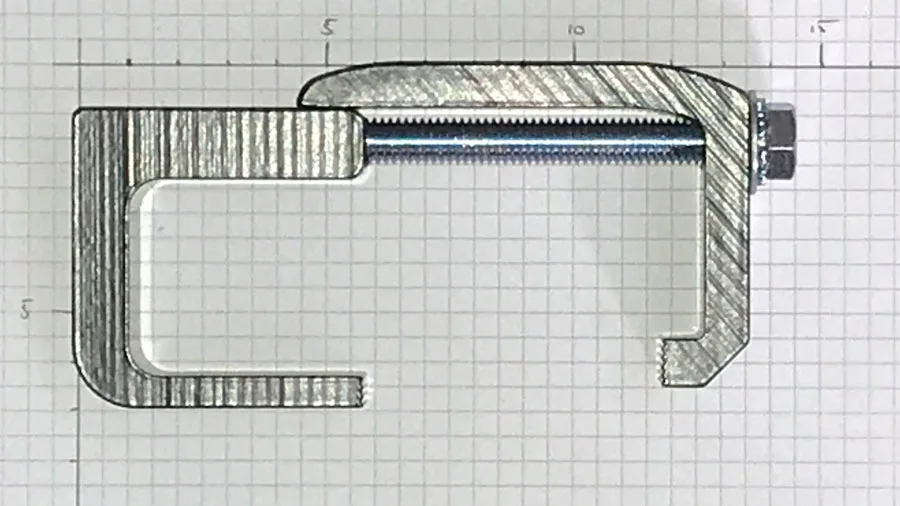 C-Klammer hinten G-55B