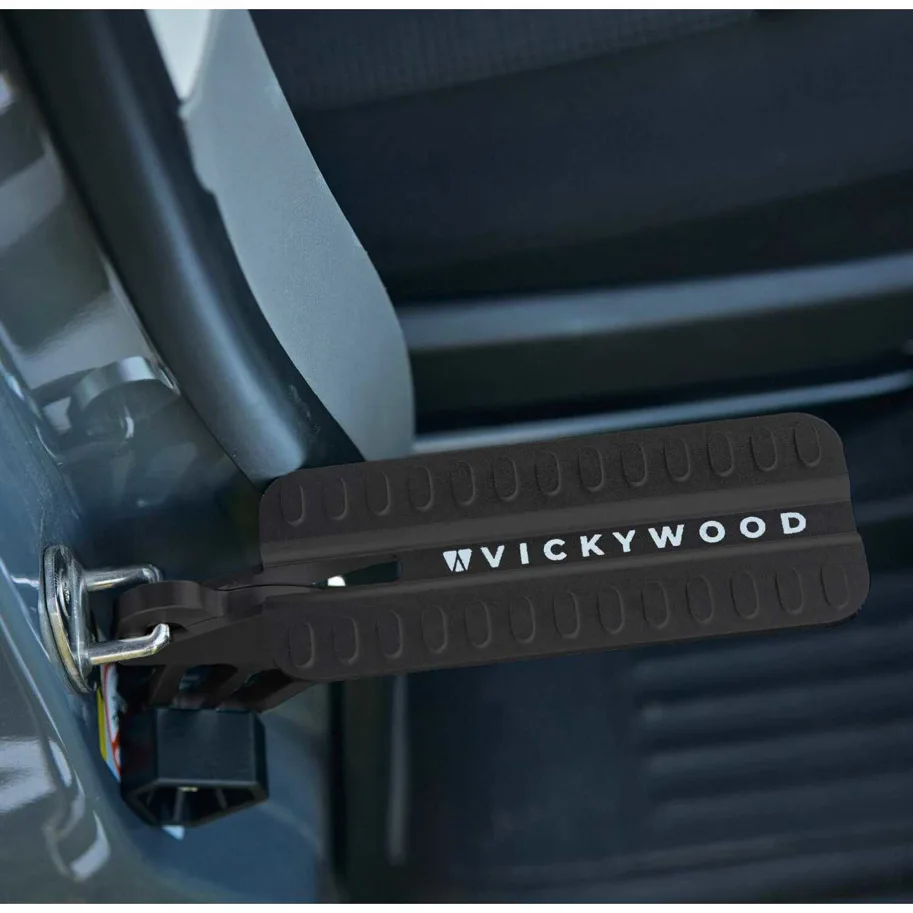 VICKYWOOD Universal Autotür Trittstufe 2.0 Klappbar 180 kg Schwarz