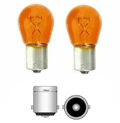 Blinkerbirne / Glühlampe Orange P21W mit Sockel BA15S