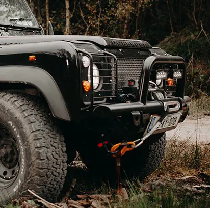 Lampenschutzgitter vorne für Land Rover Defender