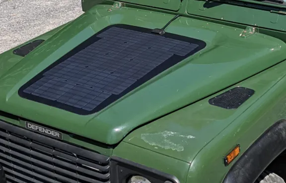 Motorhauben-Solarmodul „ORYX“ (65W) flexibel für Defender TDi + TD5