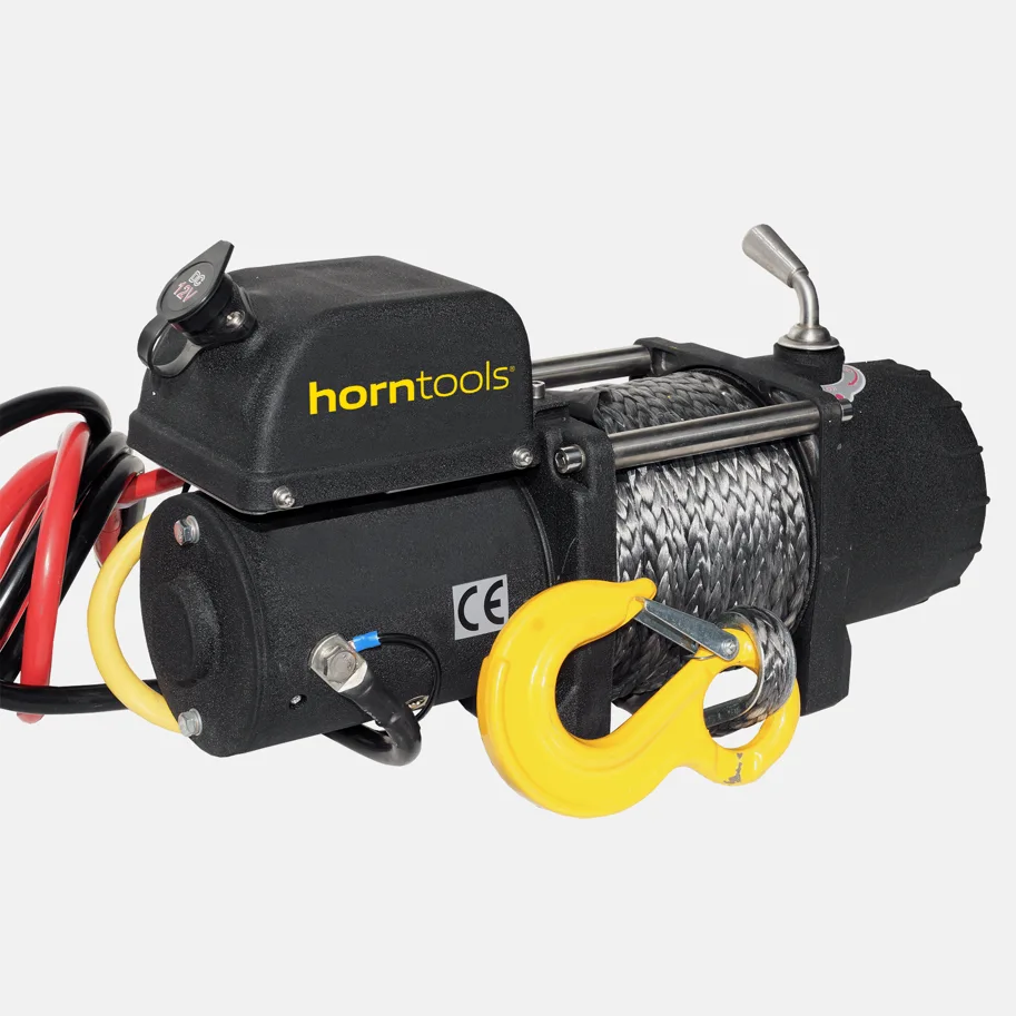 horntools Seilwinde Alpha 4,3 Tonnen Quick Kompakt 12 Volt 80 Meter Kunststoffseil