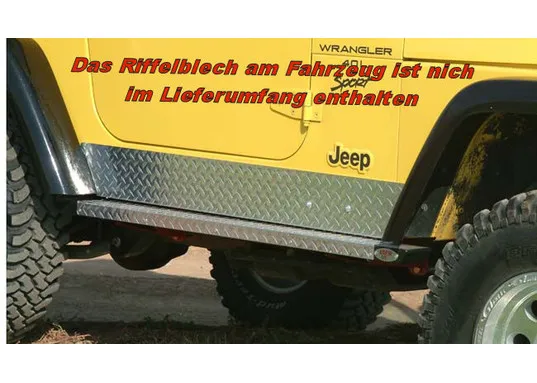 ASFIR Flankenschutz Jeep Wrangler Tj M. Aluriffelblech