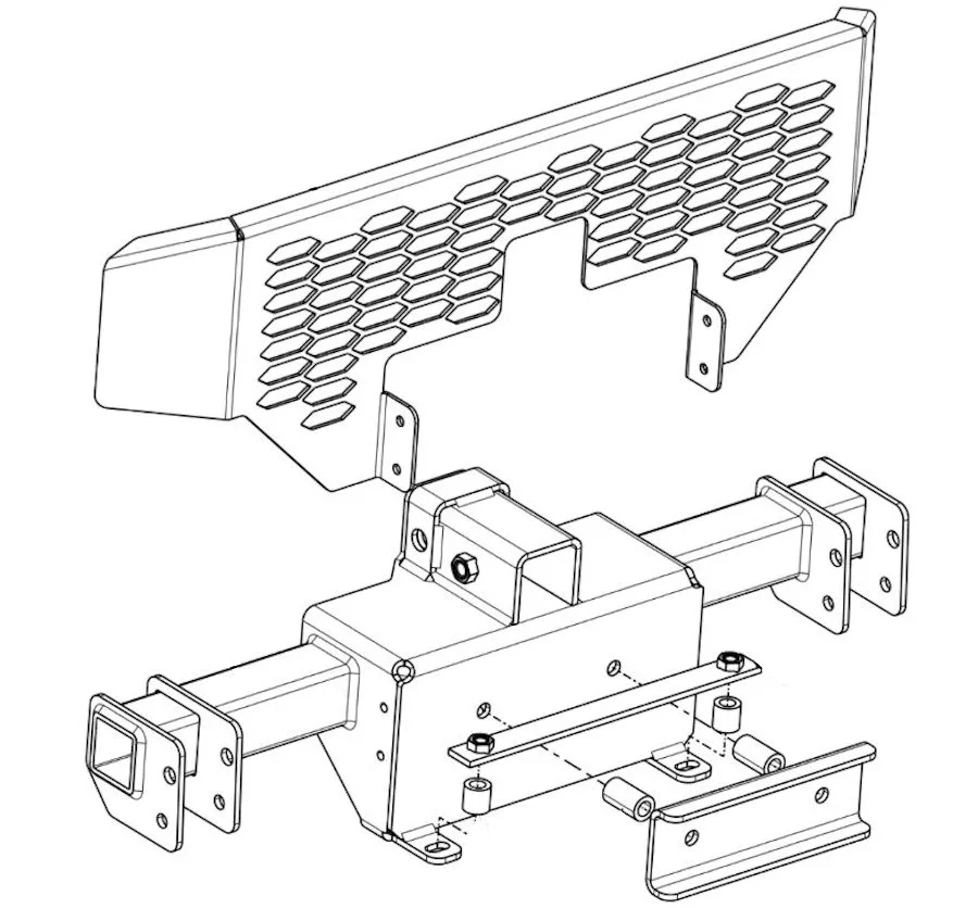 Multi-Mount Frontaufnahme für Suzuki Jimny GJ & HJ ab 2019, inkl. Abdeckung