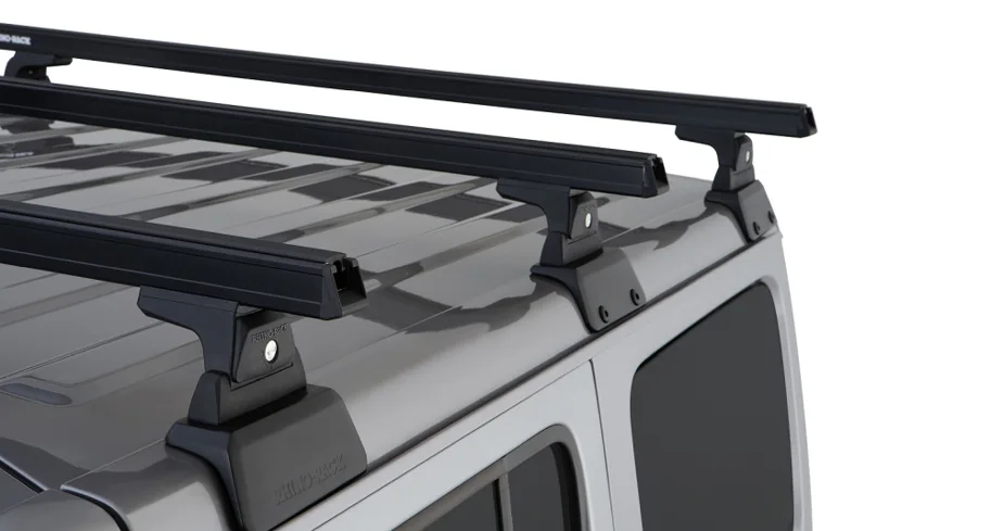 Rhino Rack Heavy Duty (3) 1500mm,schwarz Backbone+RLT600, Wrangler JL, 4-trg.