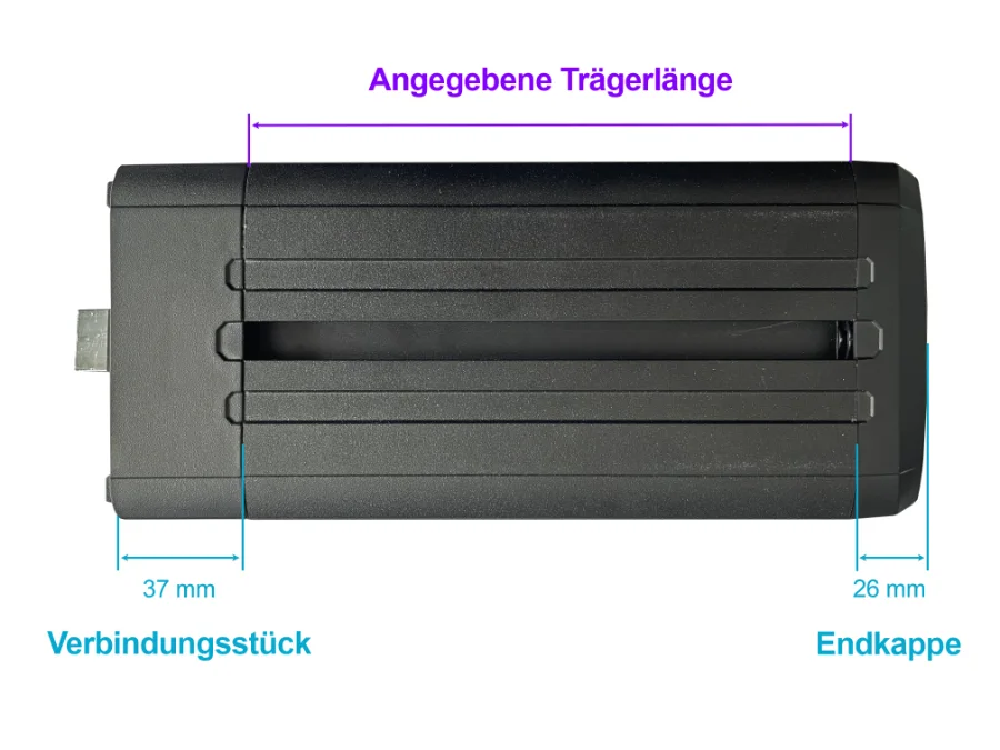 RECONN-DECK NS BAR LÄNGSTRÄGER 500 mm. SCHWARZ