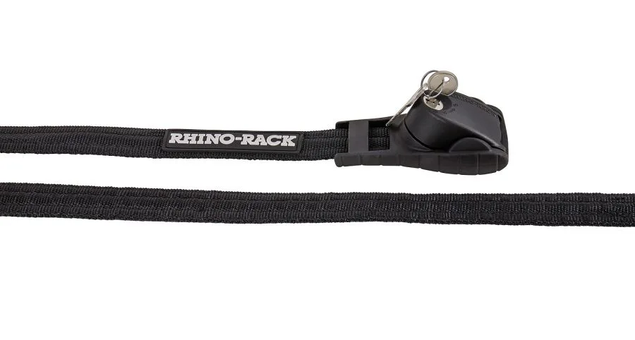 Rhino Rack zurrgurt (2) mit ABSPERRB SCHLOSS Gummischutz 3 5M LANG SCHWARZ