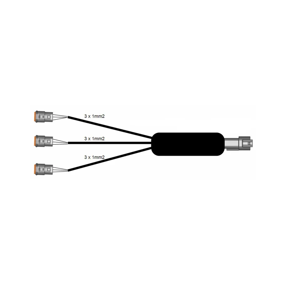 LTPRTZ® 3-fach Verteilerkabel X-Type Fernscheinwerfer