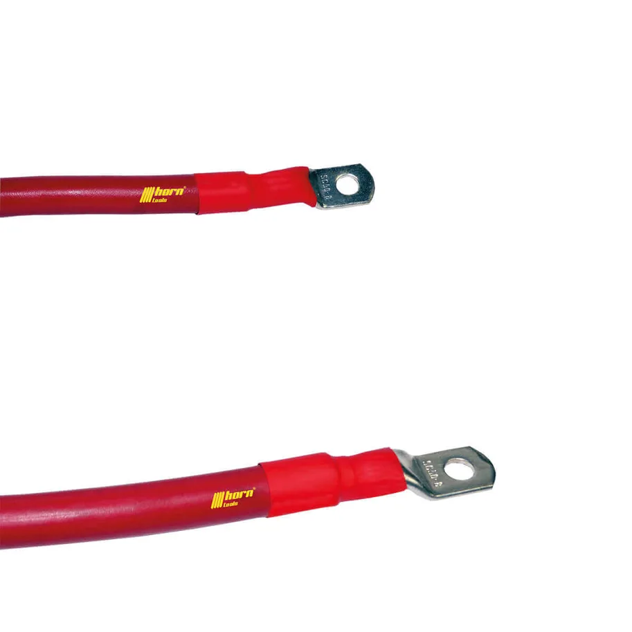 horntools Kupferkabel 50 mm2 rot inkl 2x Kabelschuh - verschiedene Längen 120 cm