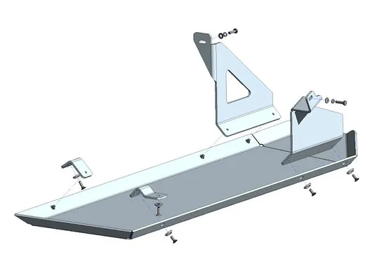 Unterfahrschutz Nissan Navara D23 NP300, ab 19, Tank + AdBlue Tank