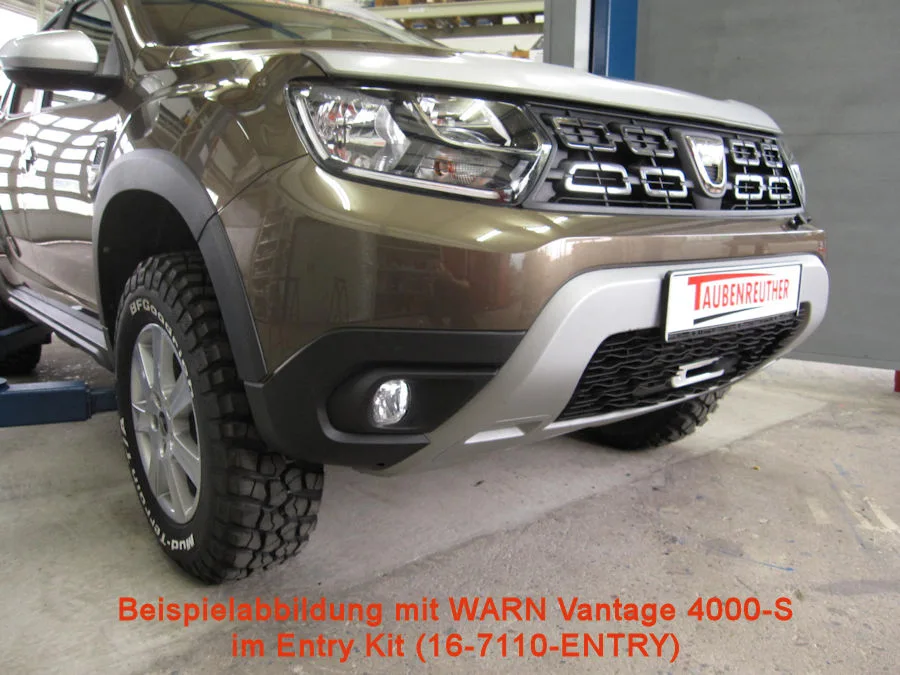 Seilwindenanbausatz Dacia Duster Bj. 2010-09/2020, inkl. WARN AXON 55-S