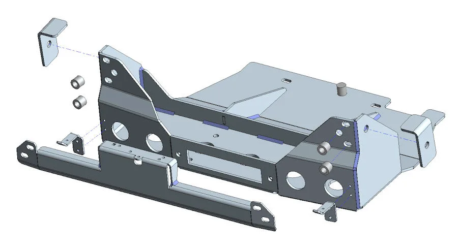 Seilwinden-Set für Ford Ranger PXIII, 2019 - 2023, inkl. WARN ZEON 10