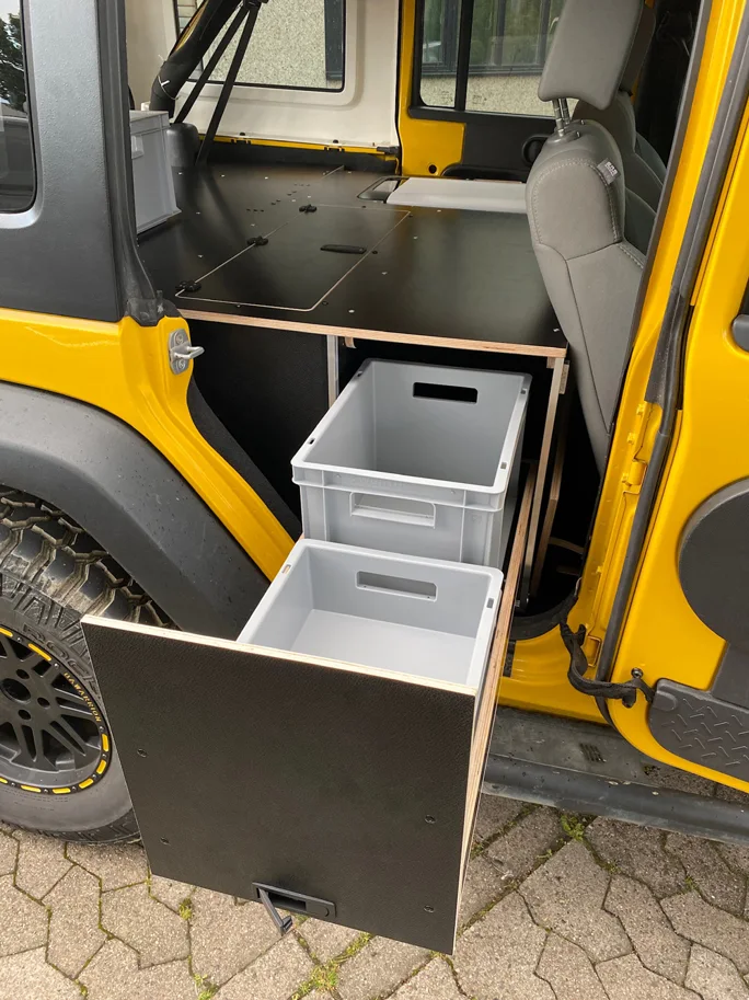 Box rechts, mit seitlichem Auszug, passend für Jeep Wrangler JK + JL – 21485