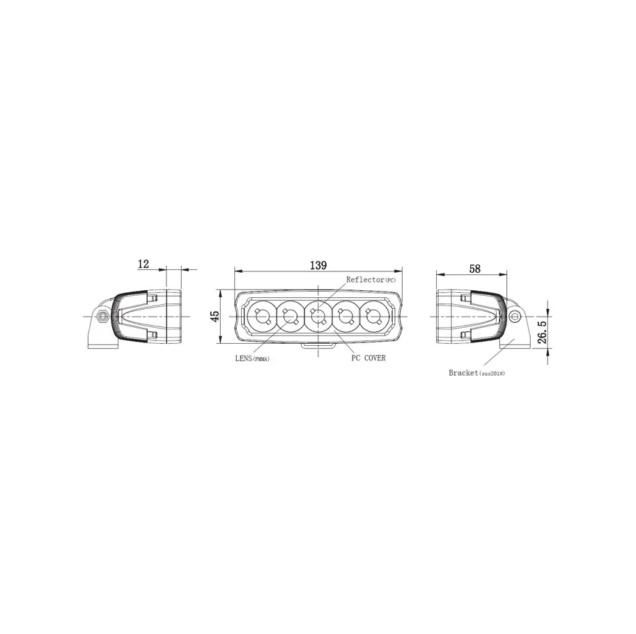 LTPRTZ® 25W Arbeitsscheinwerfer 60° Modell WL105-F ECE