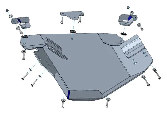 Unterfahrschutz Mercedes Sprinter 4x4 906/907 13-12/21 Verteilergetriebe/Getr.