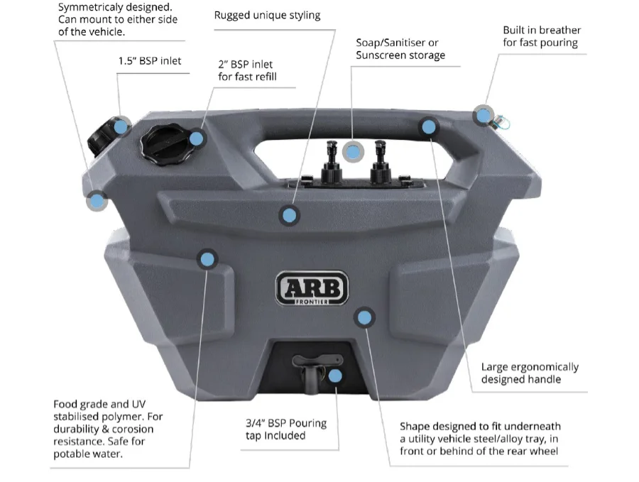 ARB Frontier Wash Station Kanister 28L für Flatbed & Pritschenfahrzeuge