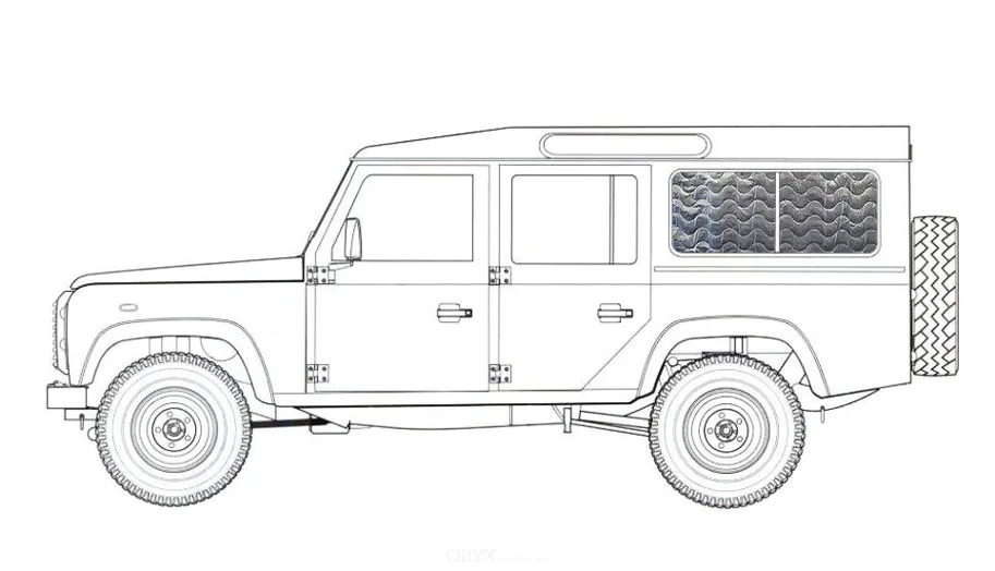 Thermomatten, für Land Rover Defender, Seite hinten, 2-tlg. – 16354