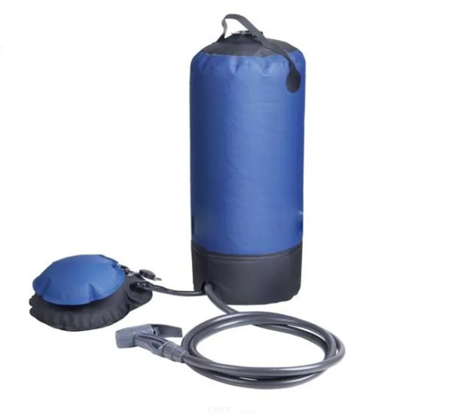 Campingdusche mit 12 l Wassertank inkl. Fusspumpe Duschkopf Schlauch