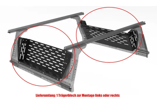 Muli-Rack Trägerblech DoubleCab links & rechts (1 Stk.)