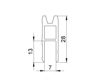 Easy Case Deckelrahmen Oberteil Profil "female" 2 Meter