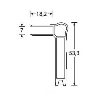 Easy Case Deckelrahmen Profil "female" 53x30 mm 2 Meter