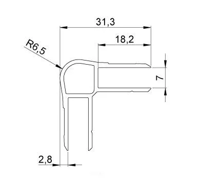 Easy Case Winkelprofil / Grundprofil 30x30 mm 2 Meter