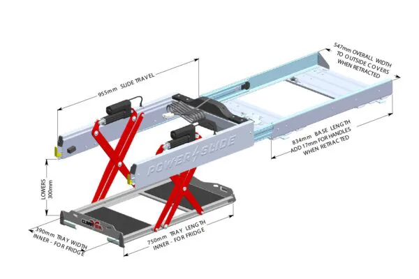 ClearView PowerSlide elekt. Kühlbox und Lasten Auszug - S